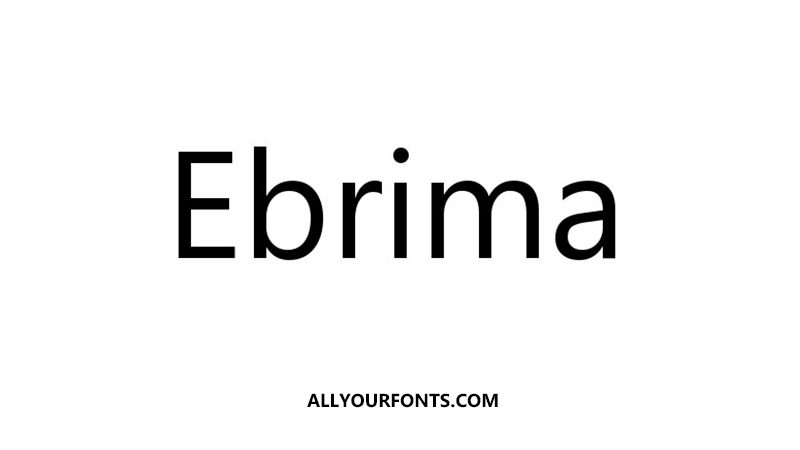 Ebrima Font Free Download Mac